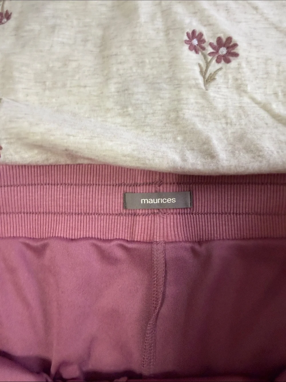 Maurices Mauve Drawstring A-Line Skirt